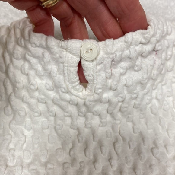 Vintage espirit White Baby bubble summer Romper with Textured Bodice 24m - Picture 7 of 9